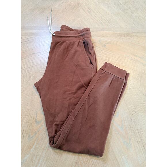 MATE Organic Terry Classic Jogger in chocolate brown size medium - Picture 5 of 9